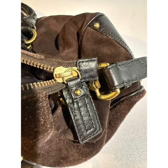 Banana Republic Brown Suede Leather Hobo Bag Shoulder Satchel Boho Heavy $260 - Picture 11 of 11